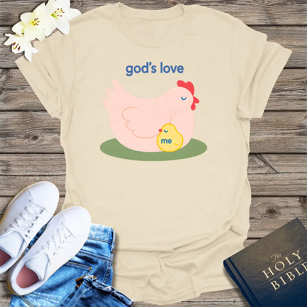 God's Love Hen T-Shirt - Natural