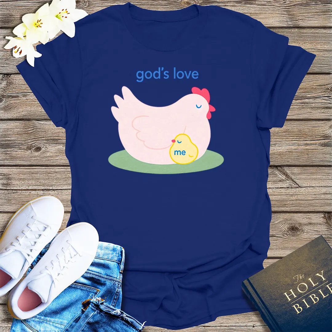 God's Love Hen T-Shirt - Navy