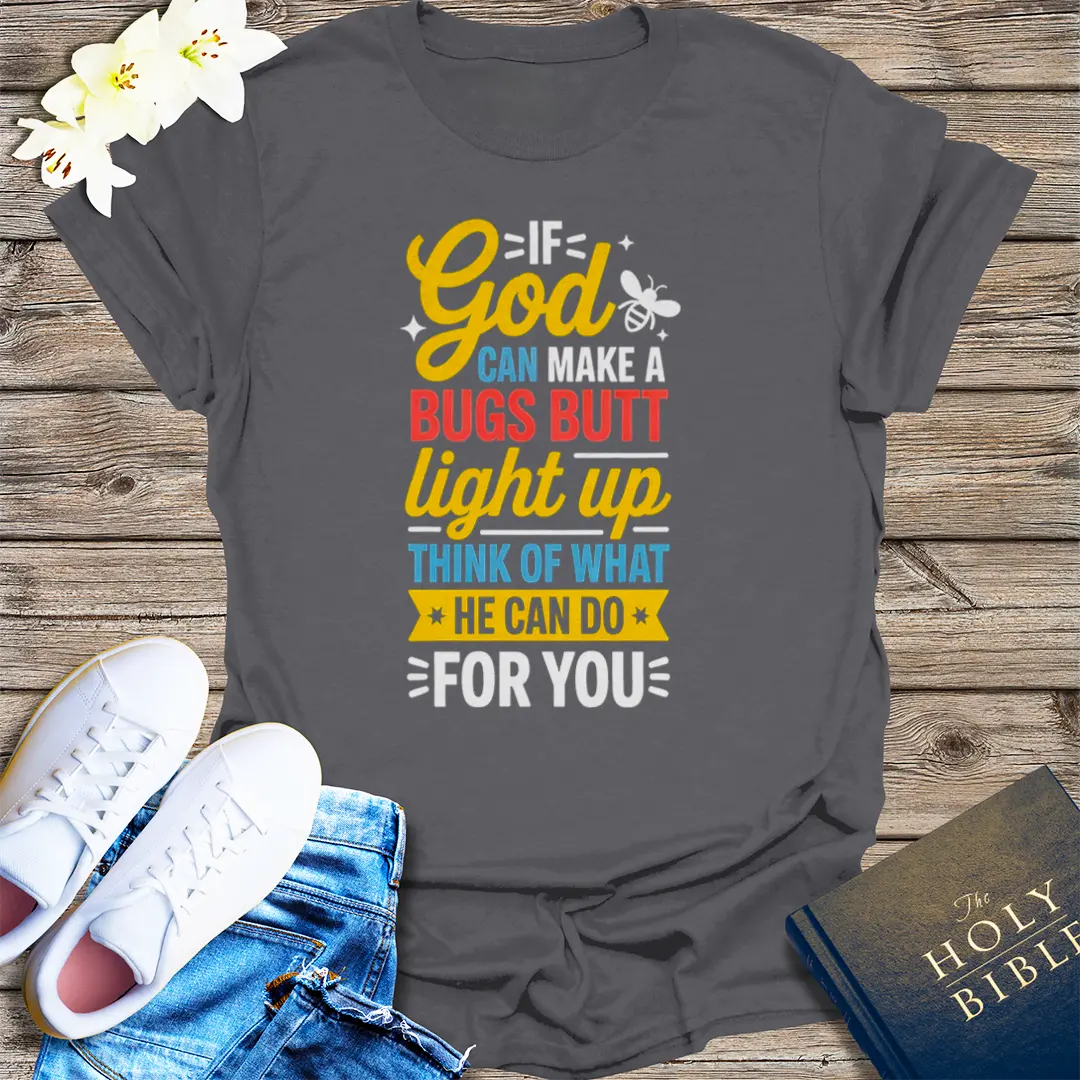 Light Up Faith T-Shirt - Charcoal