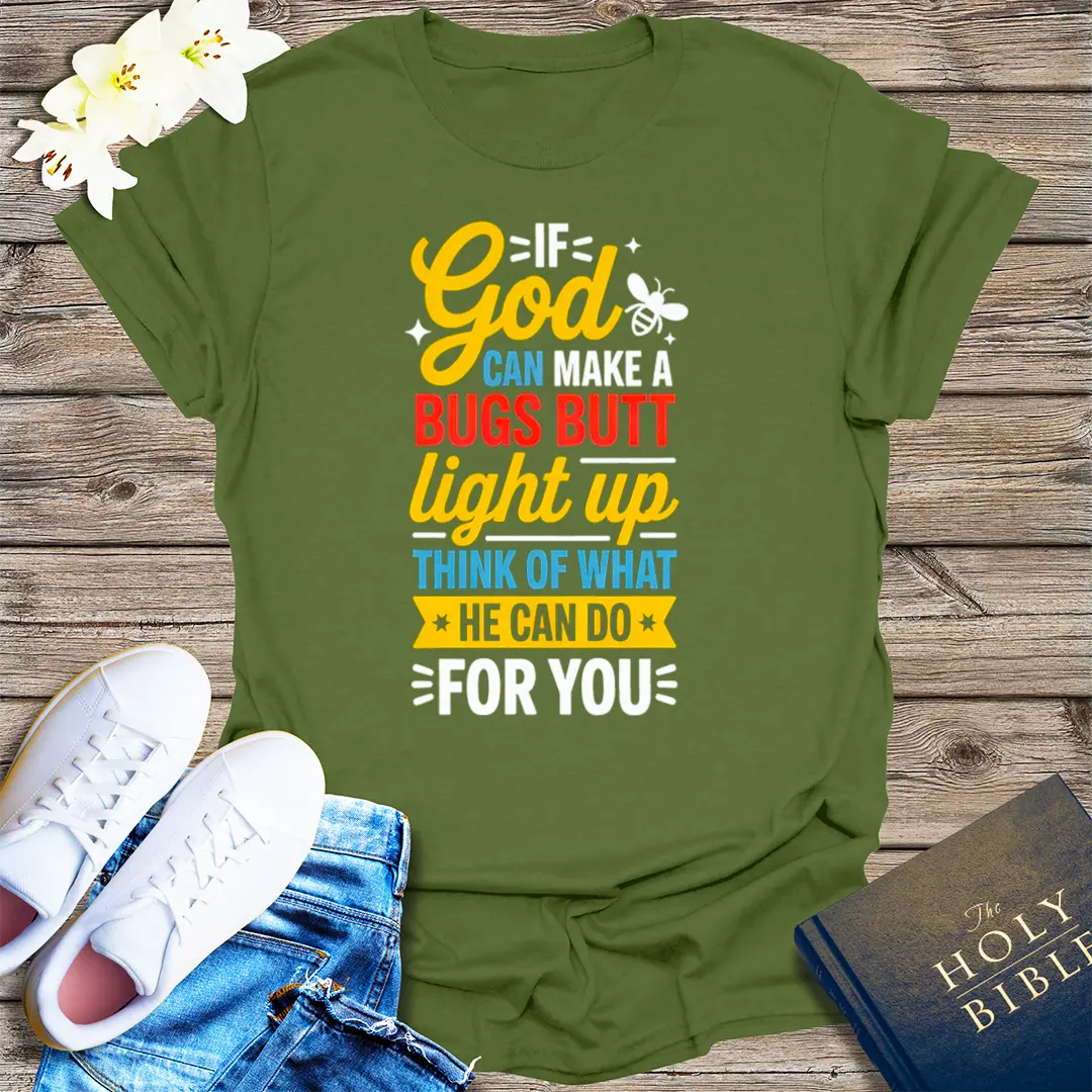 Light Up Faith T-Shirt - Military Green