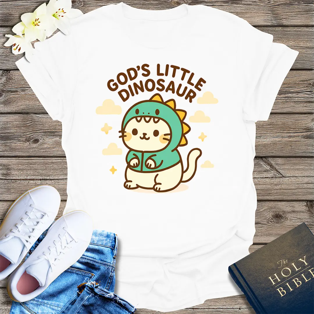 God's Little Dinosaur T-Shirt - White