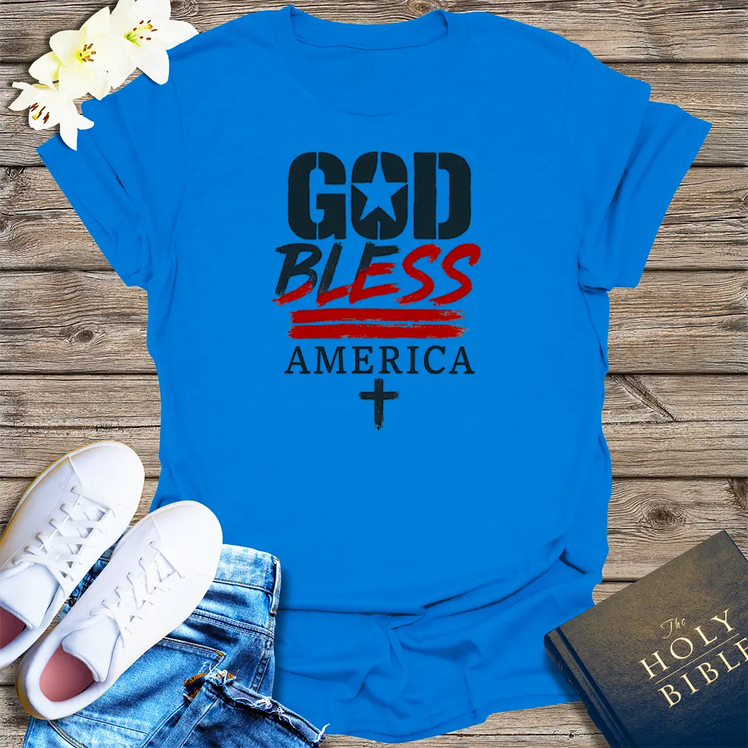 God Bless America T-Shirt - Royal