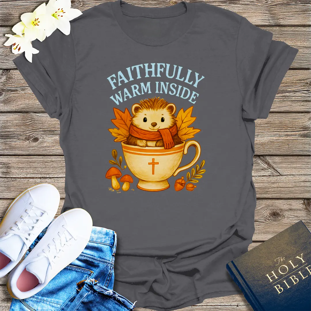 Faithfully Warm Inside T-Shirt - Charcoal
