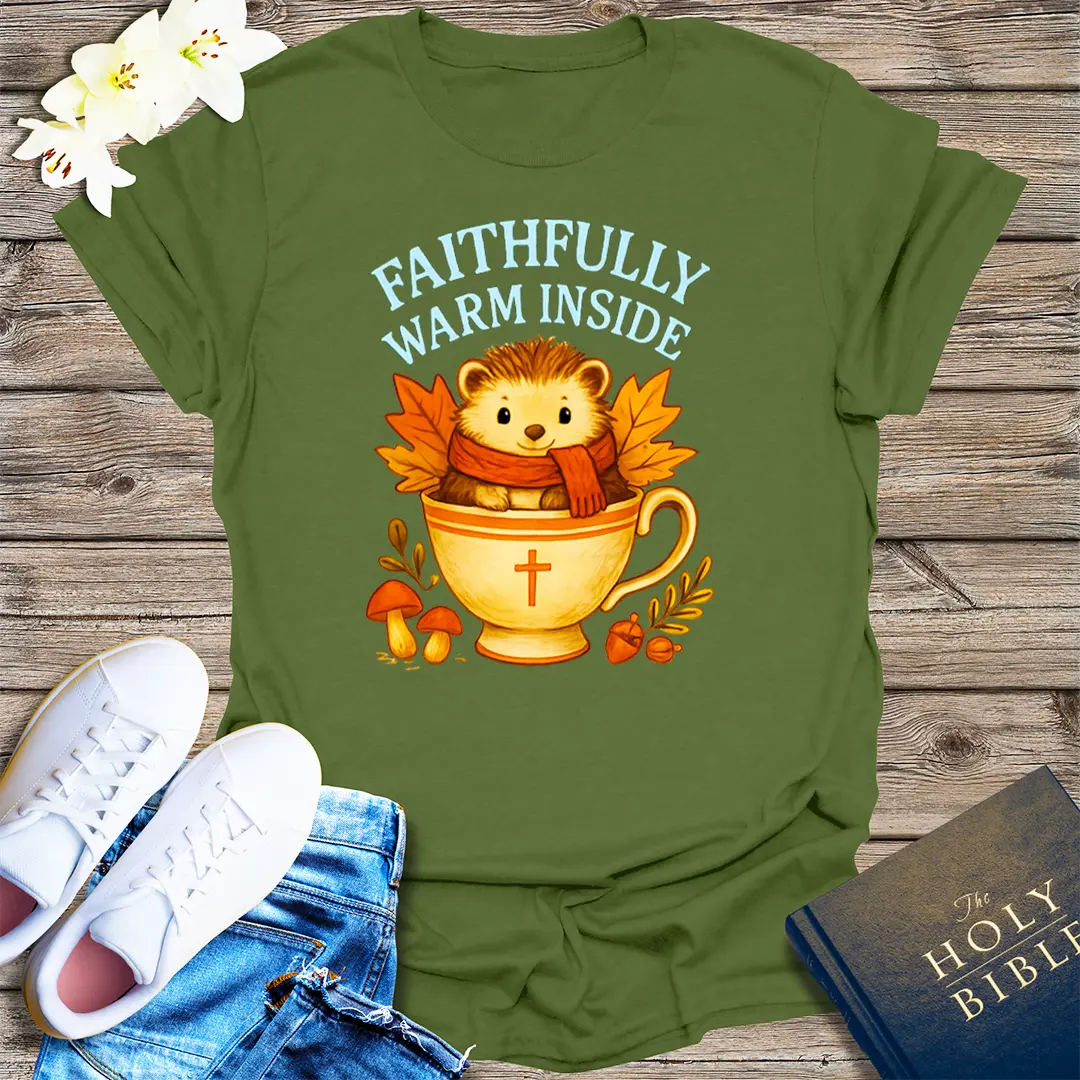 Faithfully Warm Inside T-Shirt - Military Green