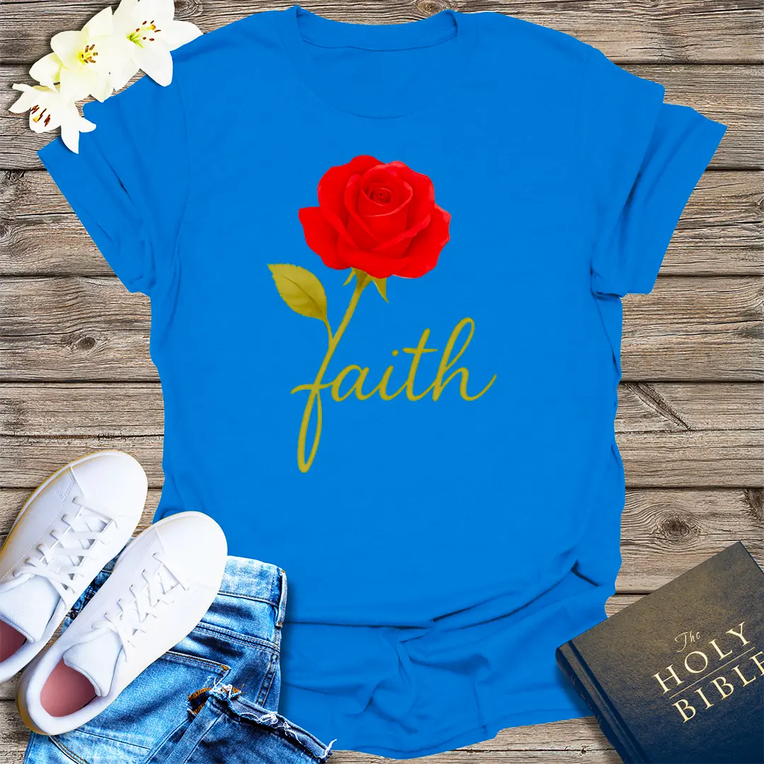 Rose of Faith T-Shirt - Royal