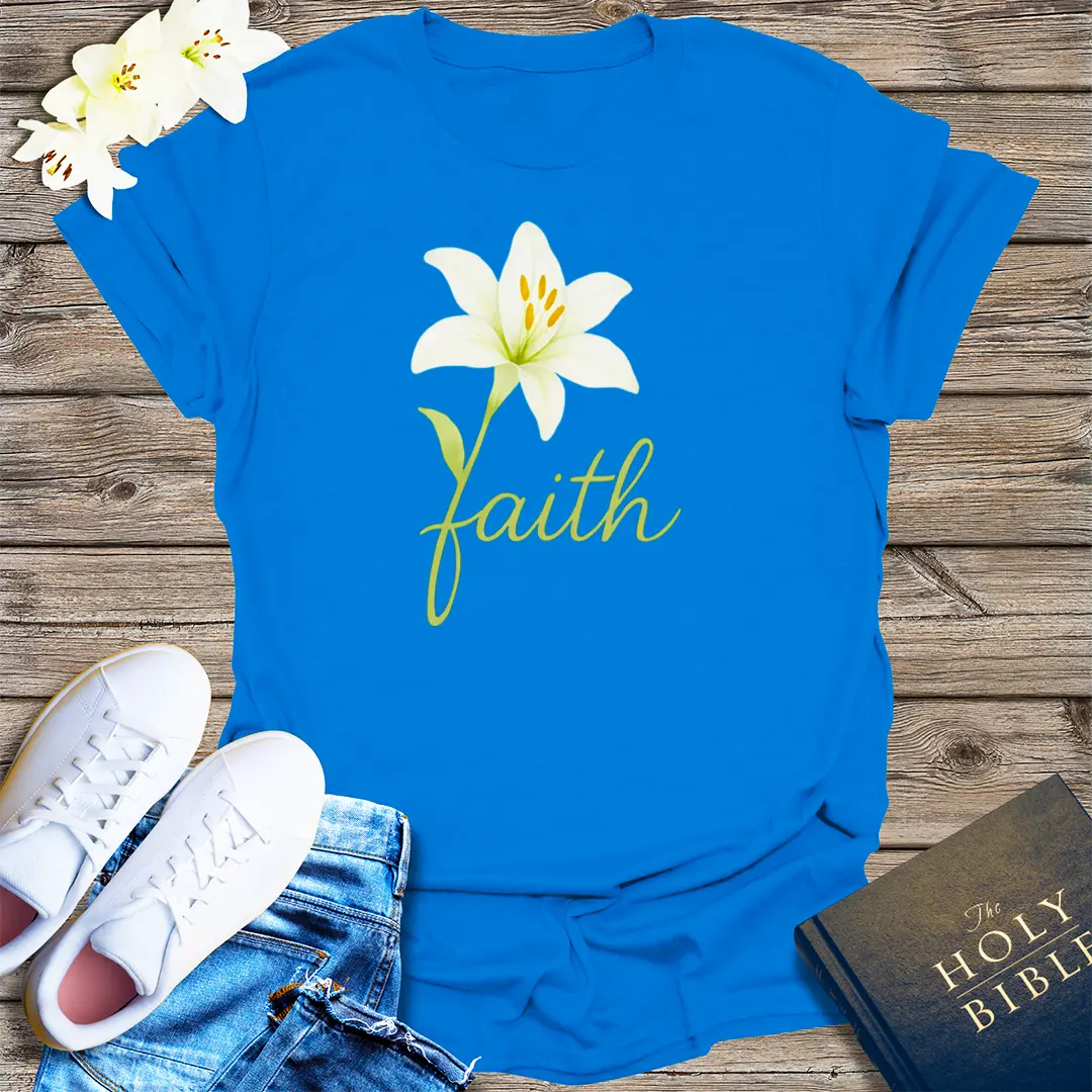 Floral Faith Bloom T-Shirt - Royal