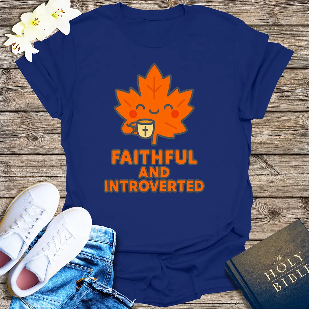 Faithful and Introverted T-Shirt - Navy