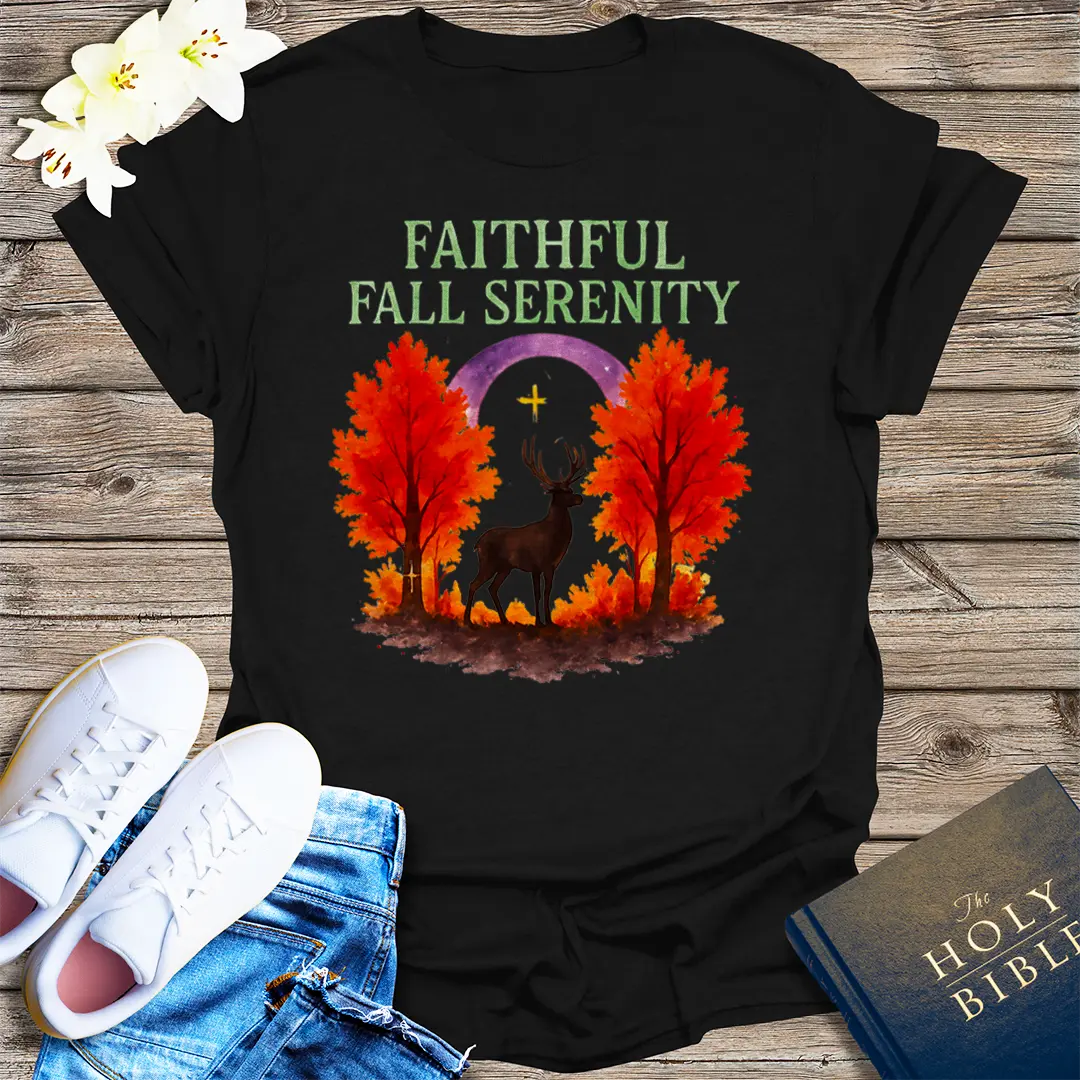 Faithful Fall Serenity T-Shirt - Black