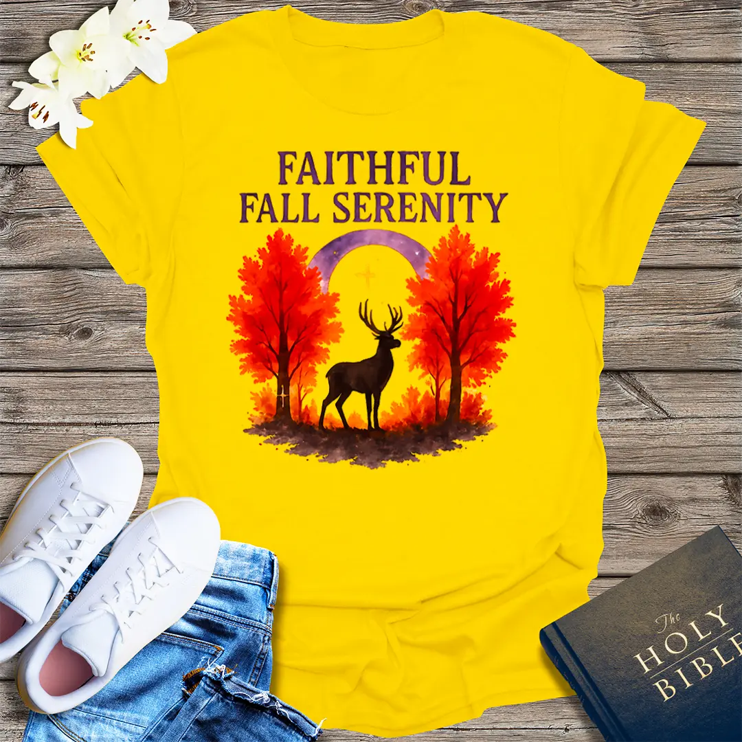 Faithful Fall Serenity T-Shirt - Daisy