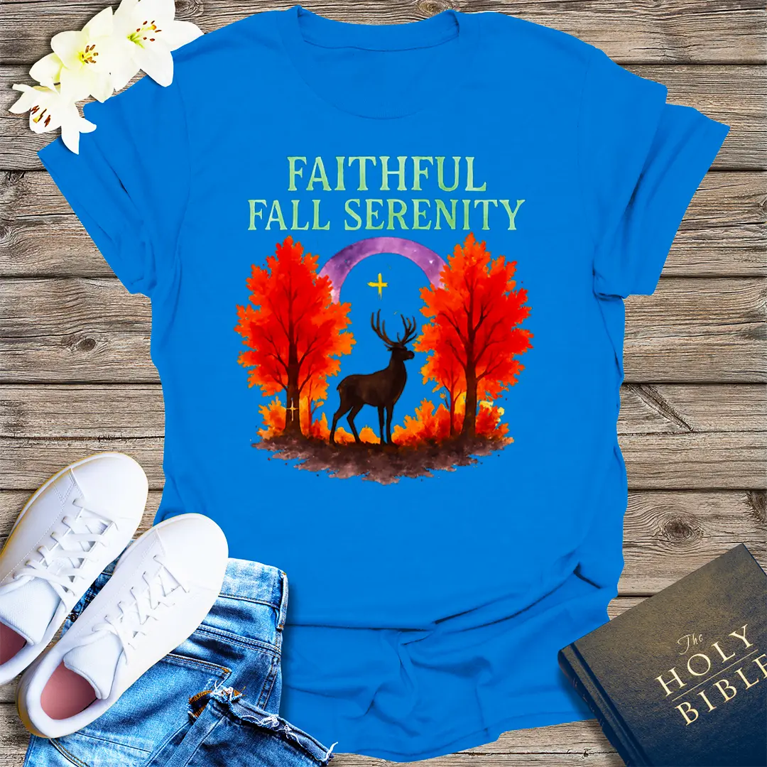 Faithful Fall Serenity T-Shirt - Royal