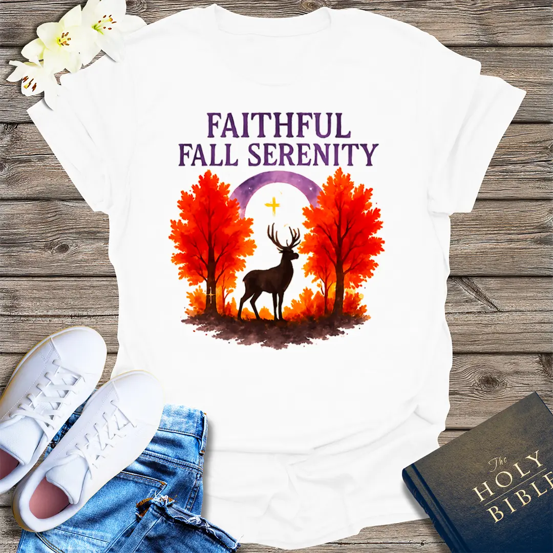Faithful Fall Serenity T-Shirt - White