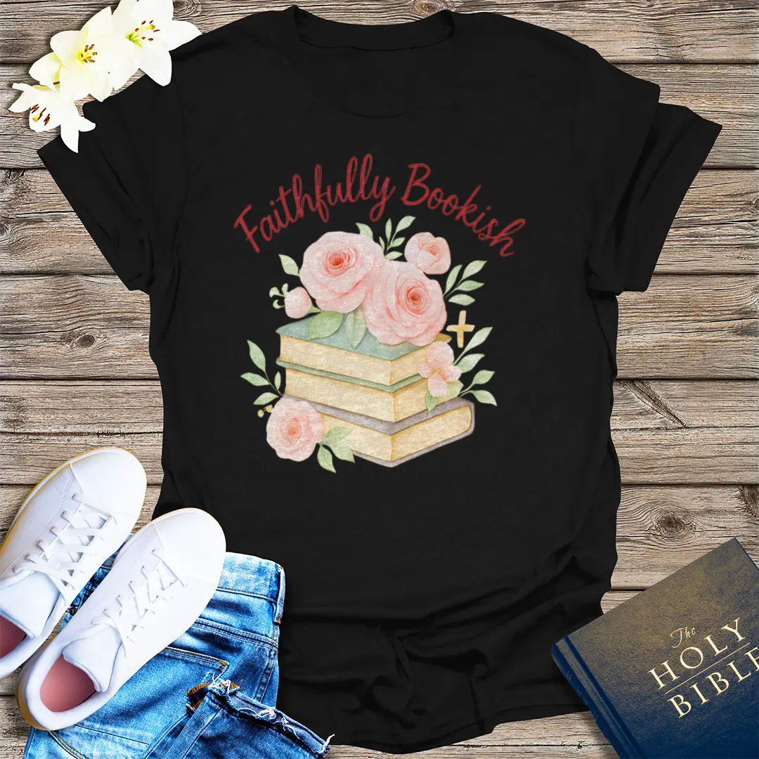Faithfully Bookish T-Shirt - Black