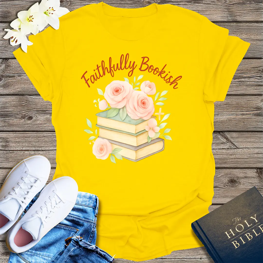 Faithfully Bookish T-Shirt - Daisy