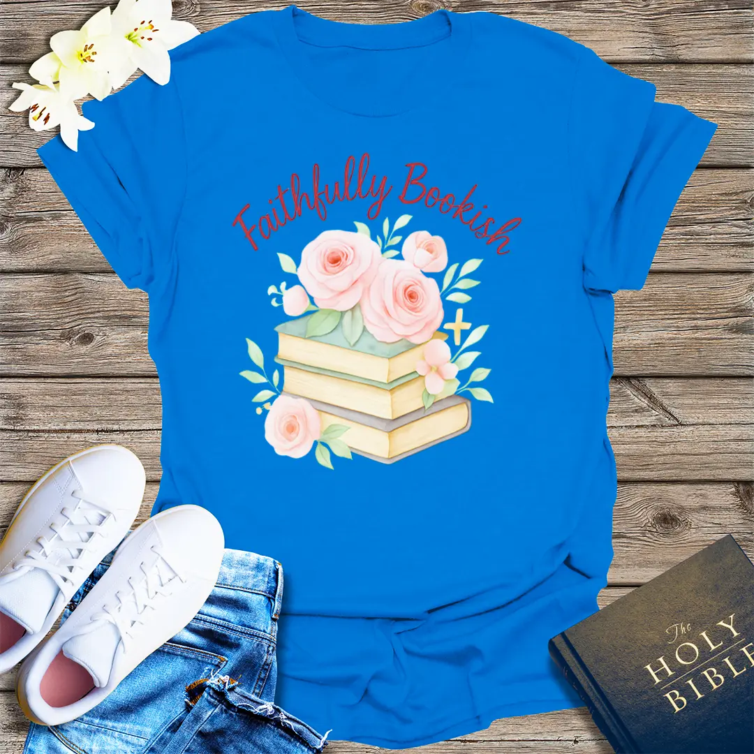 Faithfully Bookish T-Shirt - Royal