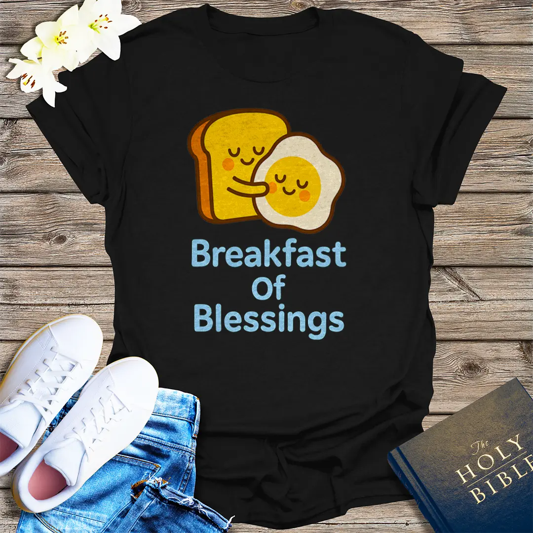 Breakfast of Blessings T-Shirt - Black