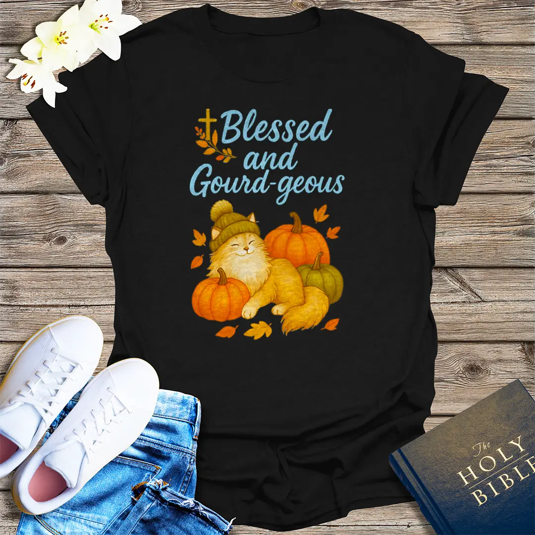Blessed and Gourd-geous T-Shirt - Black