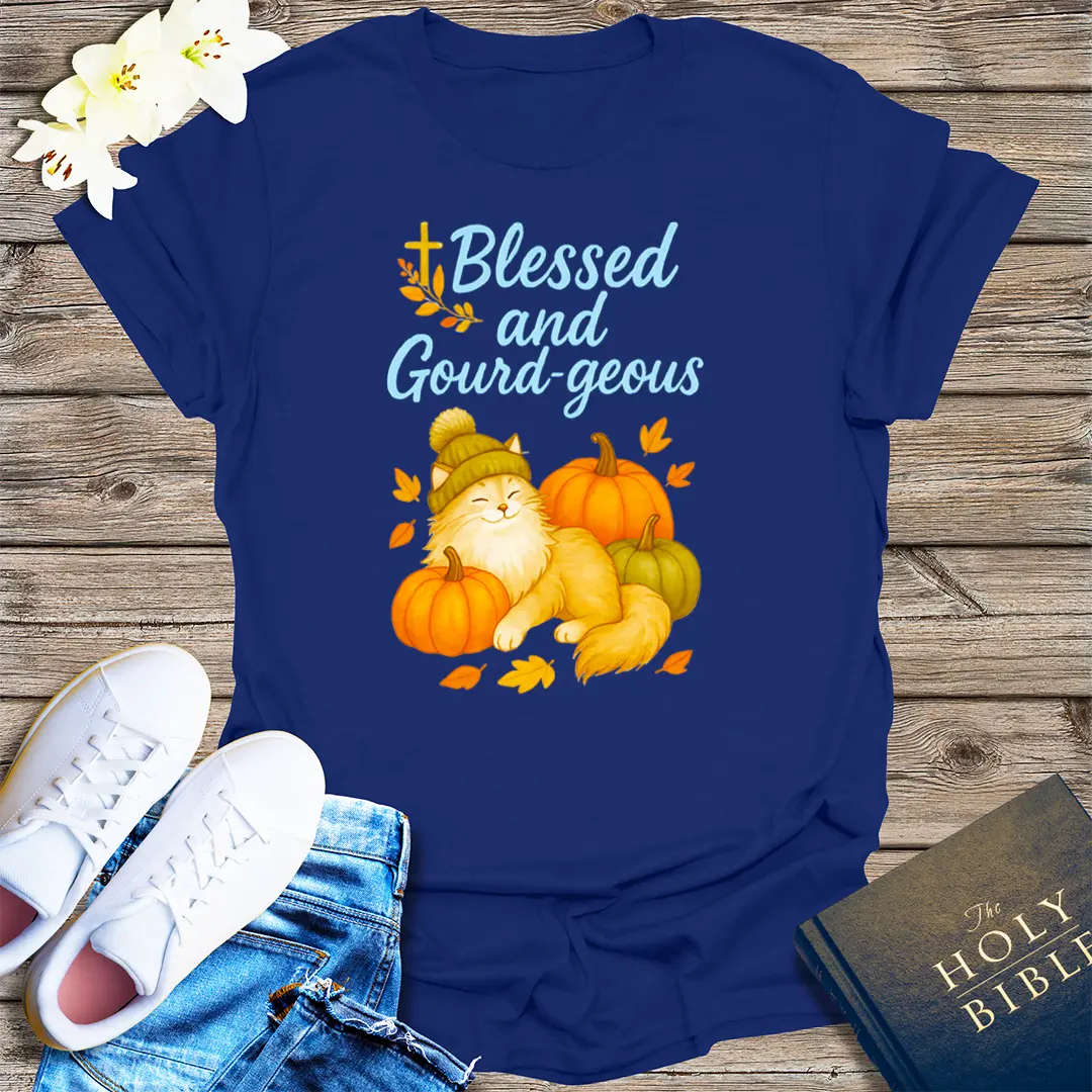 Blessed and Gourd-geous T-Shirt - Navy