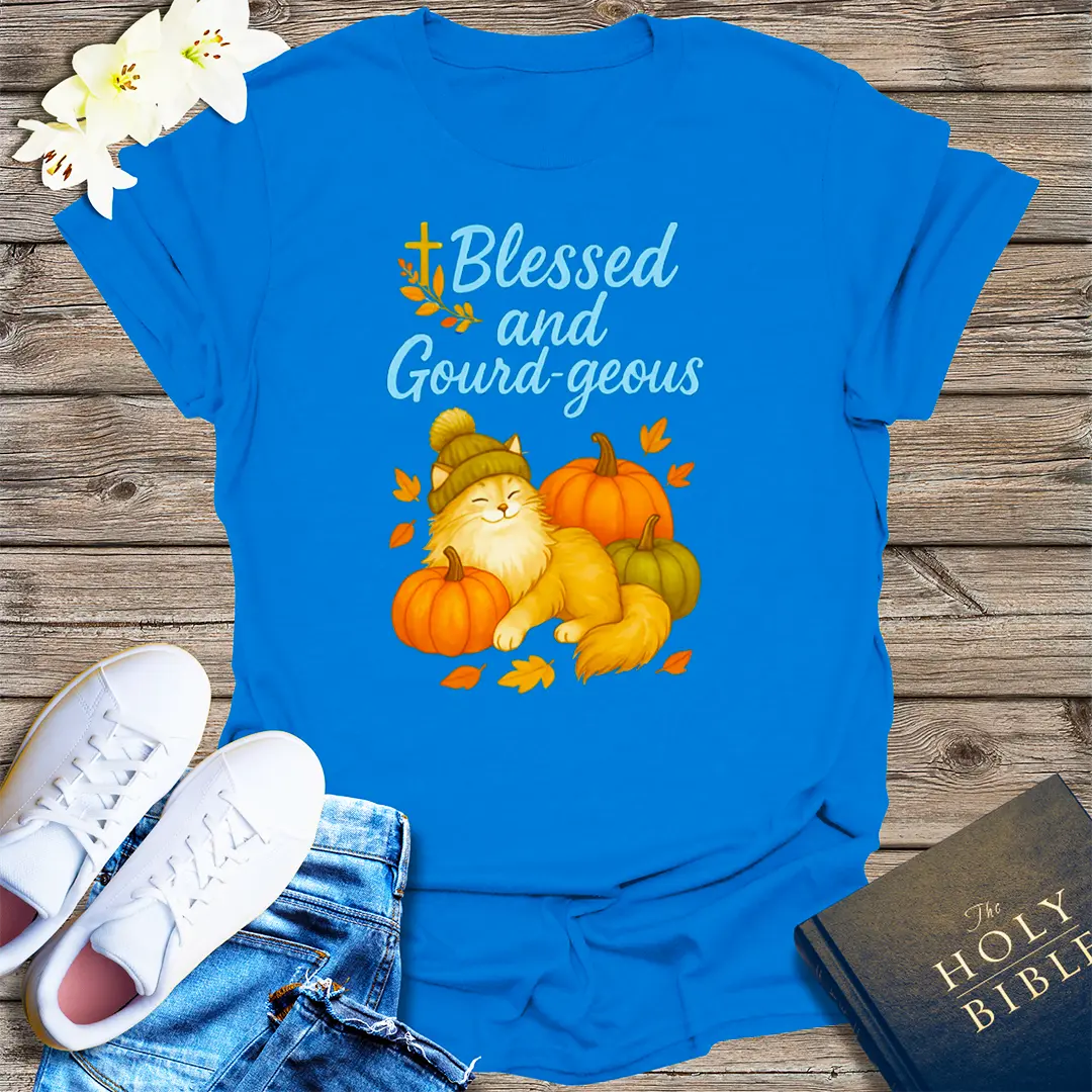 Blessed and Gourd-geous T-Shirt - Royal