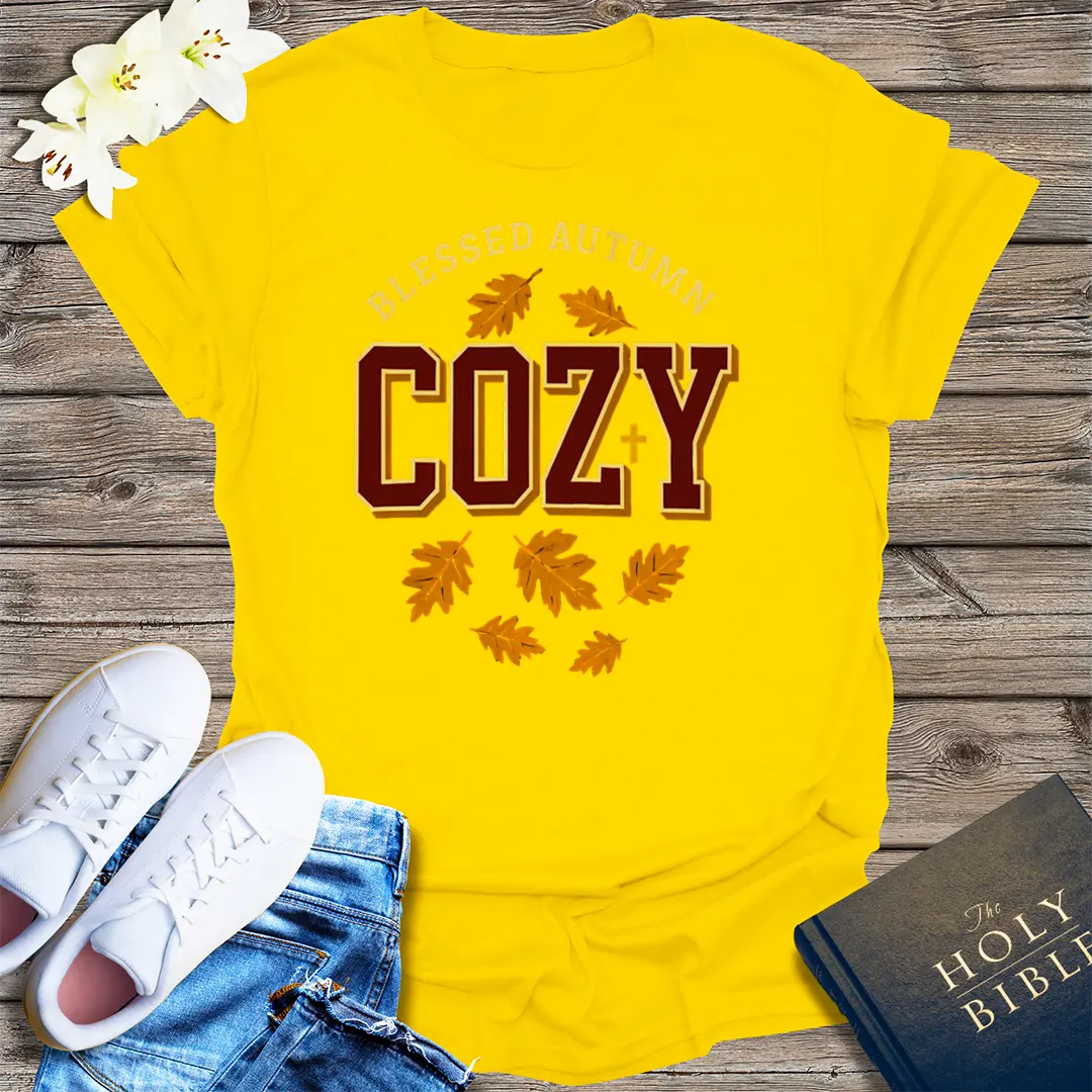 Blessed Autumn Cozy T-Shirt - Daisy