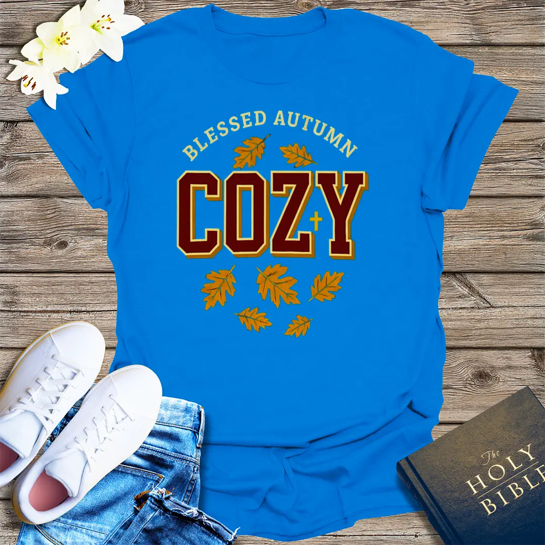 Blessed Autumn Cozy T-Shirt - Royal