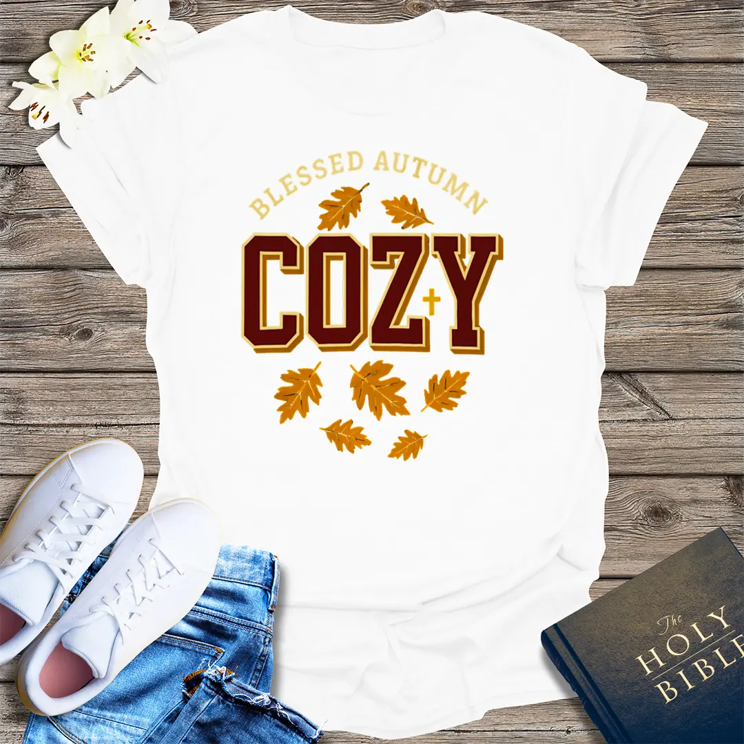 Blessed Autumn Cozy T-Shirt - White