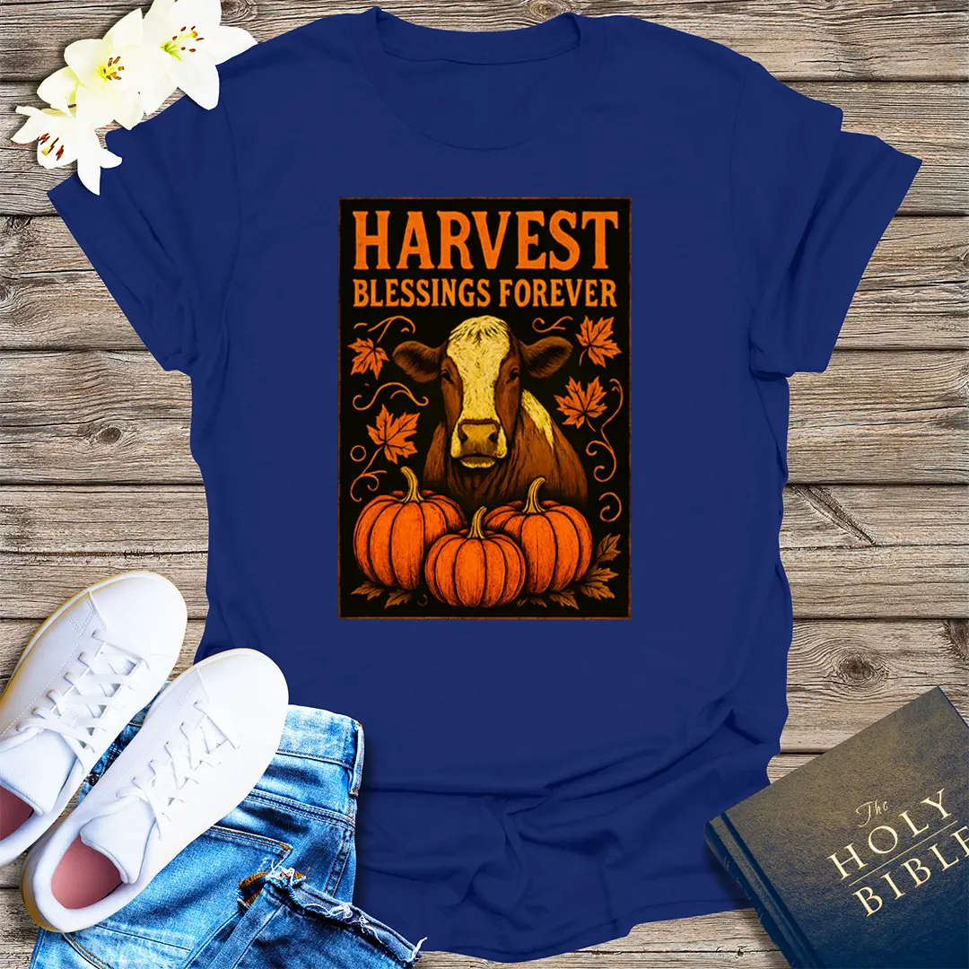 Harvest Blessings Forever T-Shirt - Navy