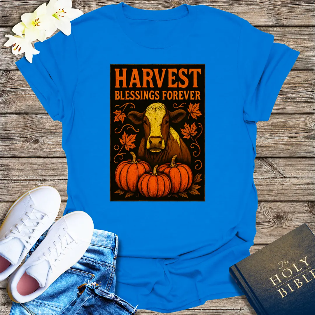 Harvest Blessings Forever T-Shirt - Royal