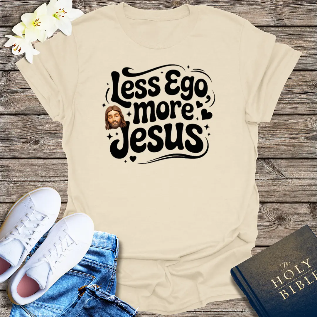 Less Ego More Jesus T-Shirt - Natural