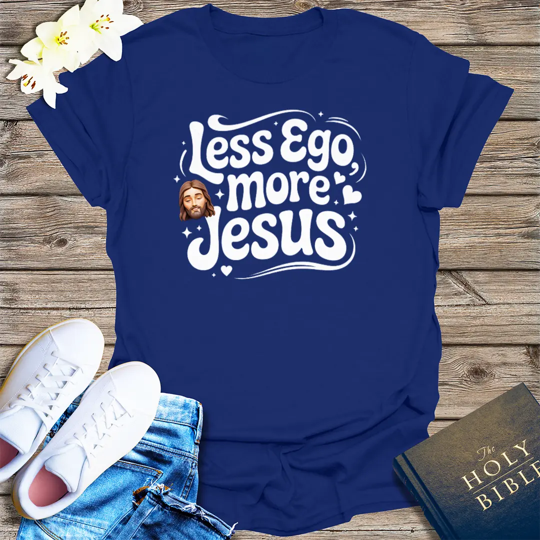 Less Ego More Jesus T-Shirt - Navy