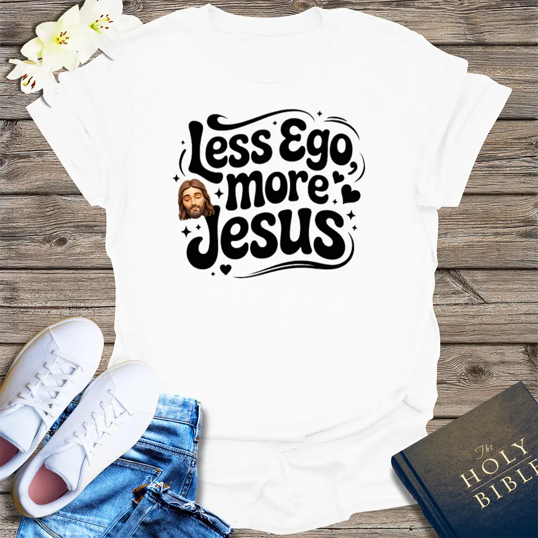 Less Ego More Jesus T-Shirt - White