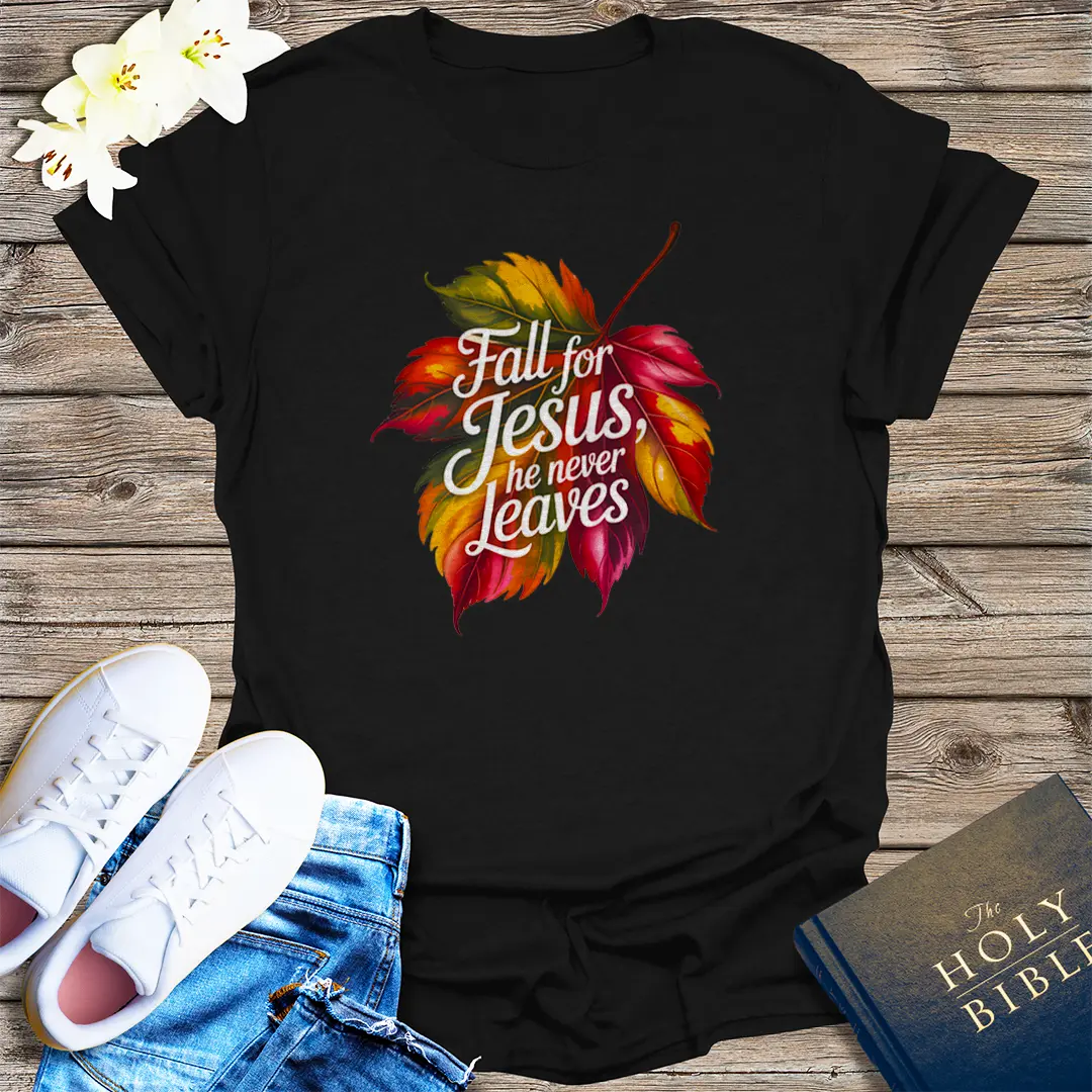 Fall for Jesus T-Shirt - Black