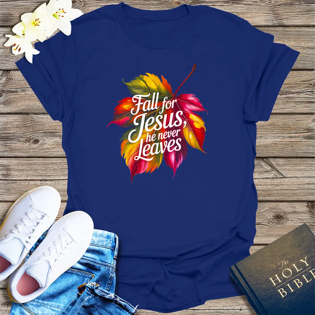 Fall for Jesus T-Shirt - Navy
