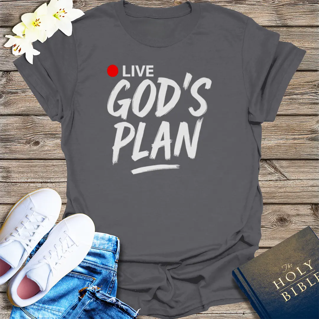 Live God's Plan T-Shirt - Charcoal