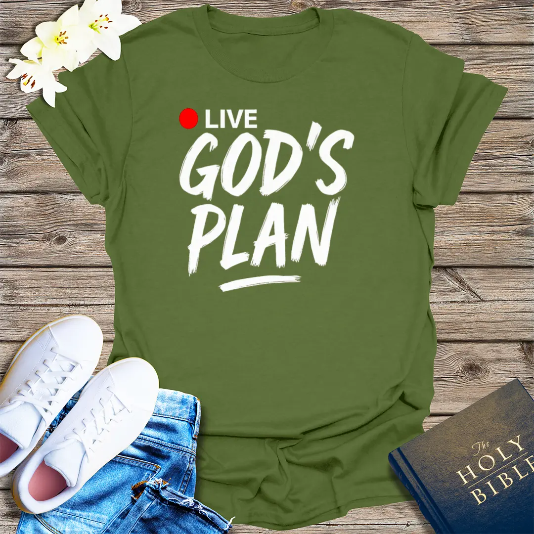 Live God's Plan T-Shirt - Military Green