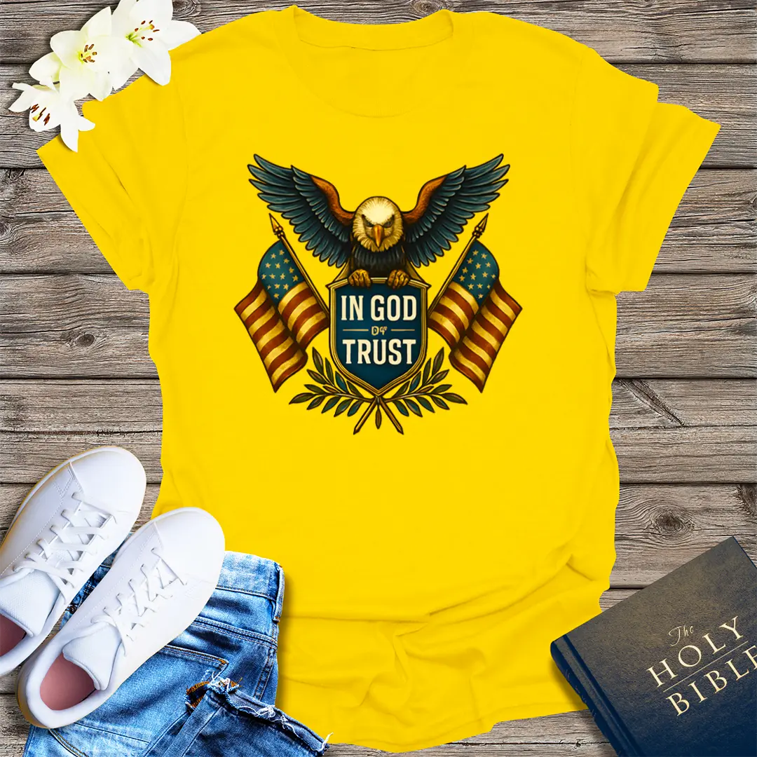 In God We Trust Eagle T-Shirt - Daisy