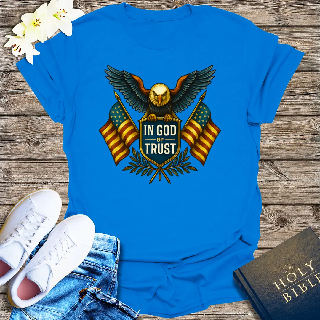 In God We Trust Eagle T-Shirt - Royal