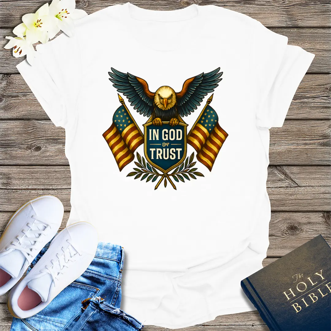 In God We Trust Eagle T-Shirt - White