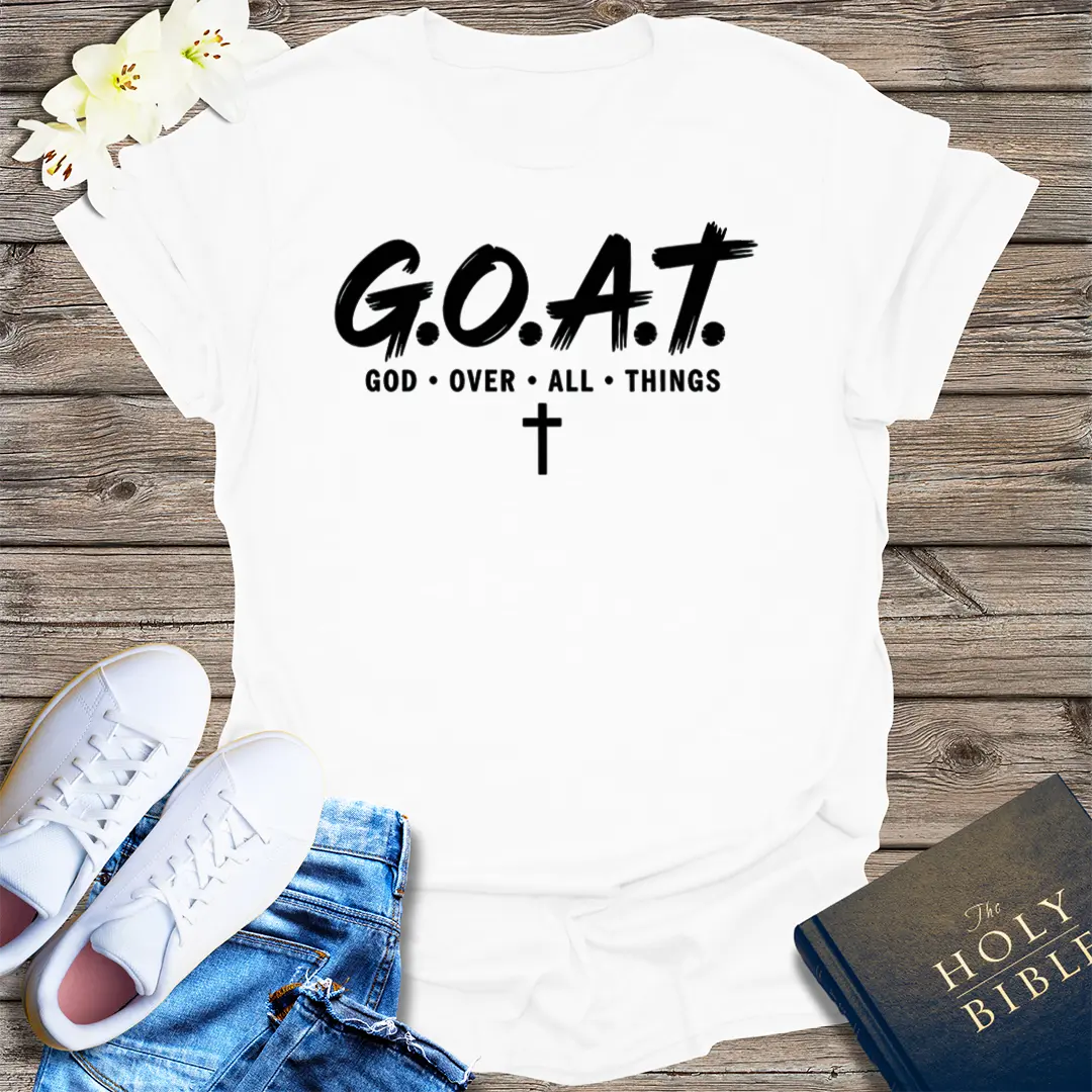 G.O.A.T. God Over All Things T-Shirt - White