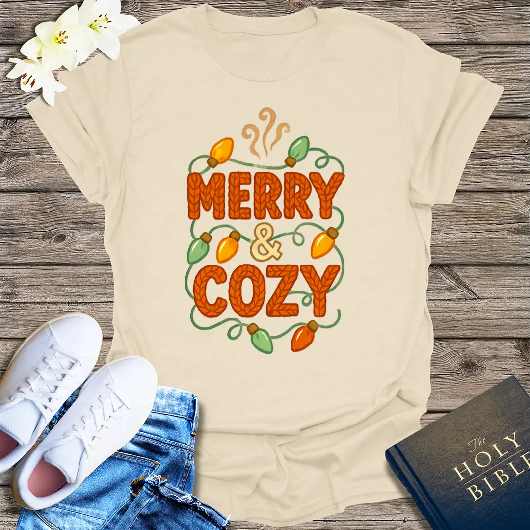 Merry & Cozy T-Shirt - Natural
