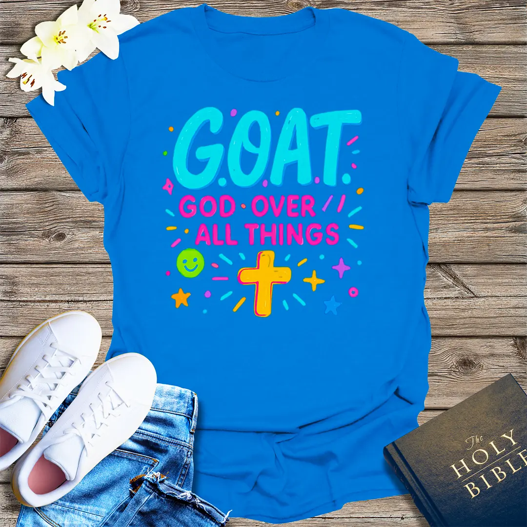G.O.A.T. God Over All Things T-Shirt - Royal