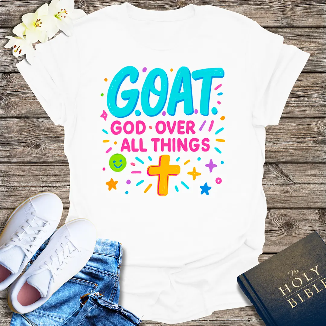 G.O.A.T. God Over All Things T-Shirt - White