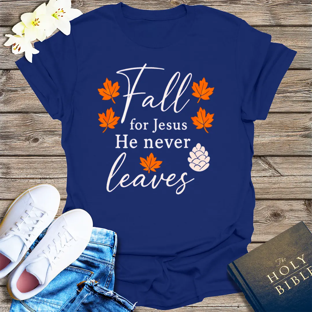Fall for Jesus T-Shirt - Navy