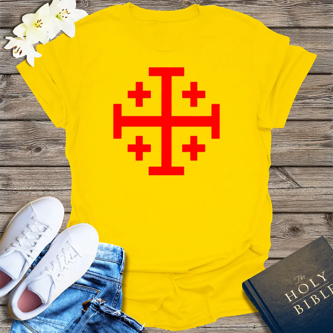 Jerusalem Crusader Cross T-Shirt - Daisy