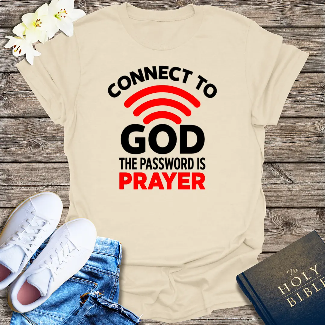 Connect to God T-Shirt - Natural
