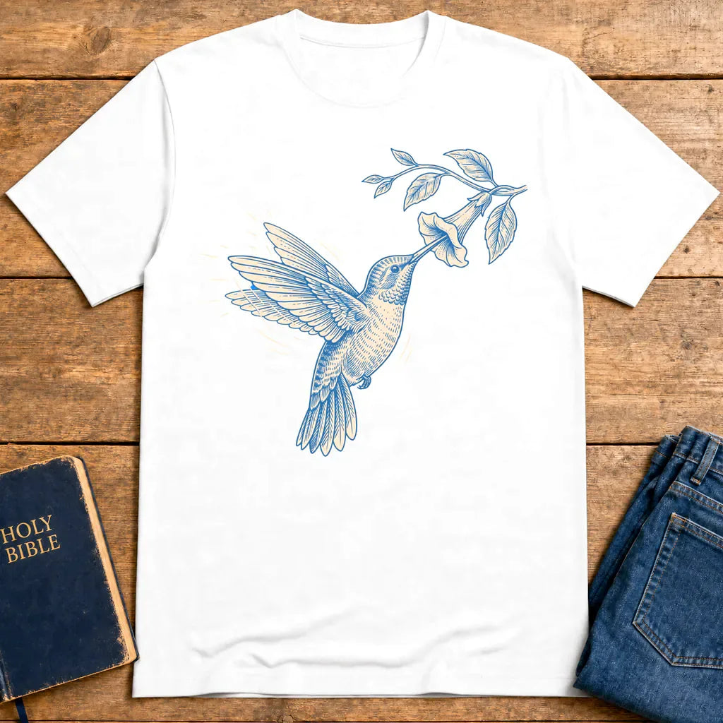 Graceful Hummingbird T-Shirt - White