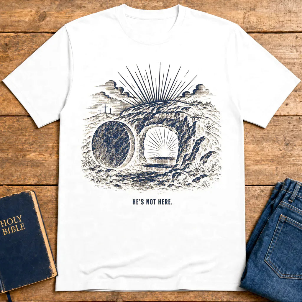 He’s Not Here Resurrection T-Shirt - White