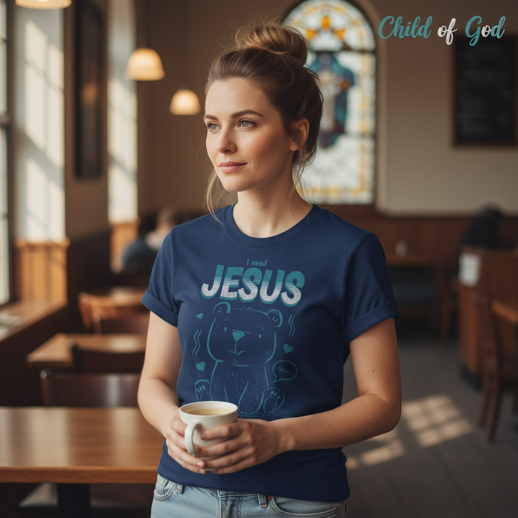 I Need Jesus Bear T-Shirt__use