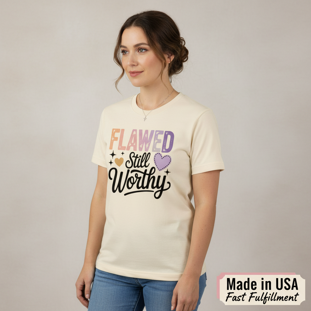 Flawed Still Worthy T-Shirt__space