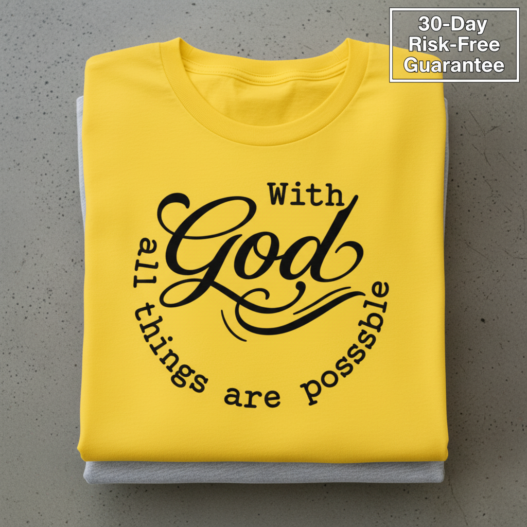 God All Things Are Possible T-Shirt_stacked_flatlay