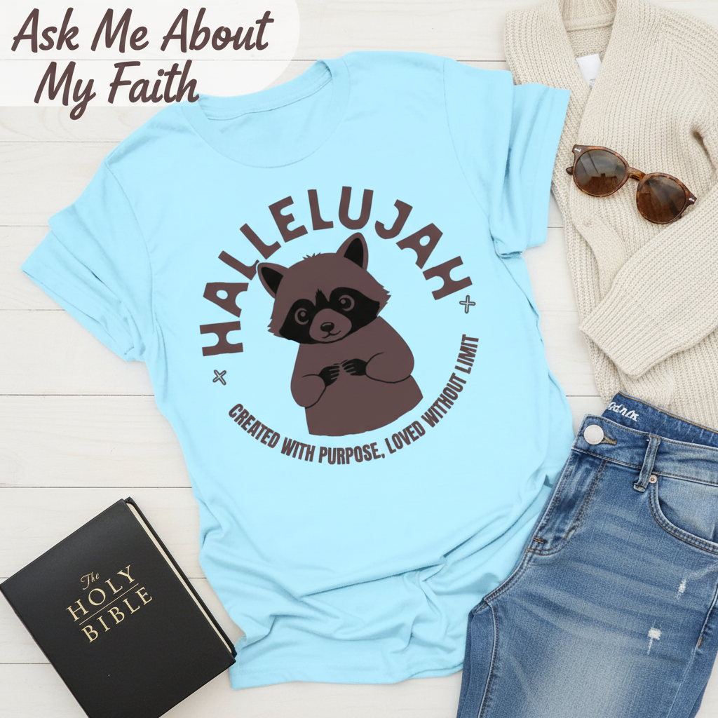 Hallelujah Raccoon T-Shirt__pair